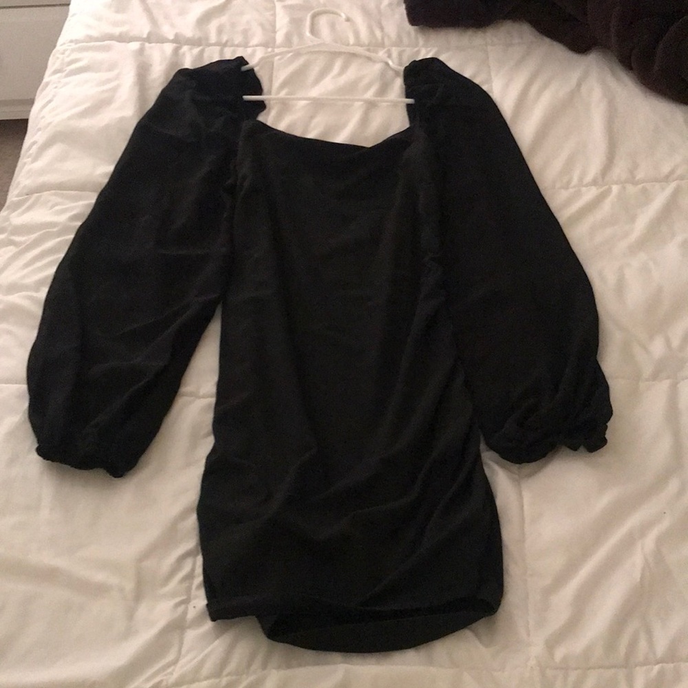 Black Dress w Sheer Sleeves